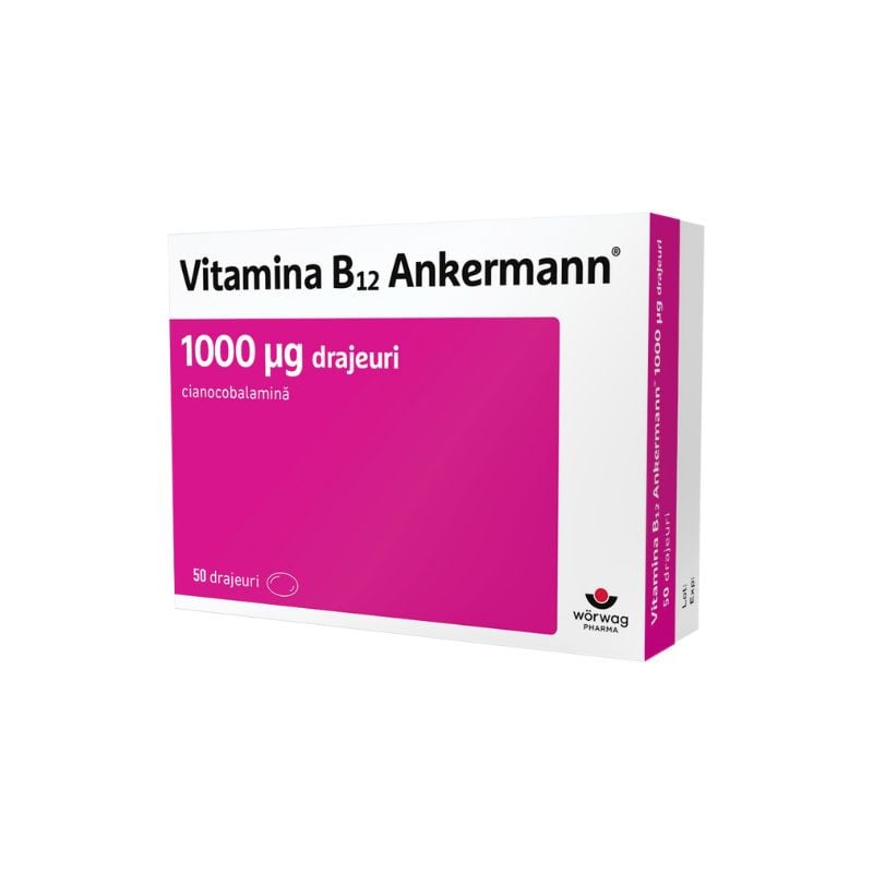 Vitamina B12 Ankermann, 1000 mcg, 50 comprimate
