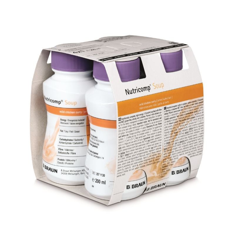 Supa de pui cu aroma de curry, Nutricomp, 4*200 ml, B Braun