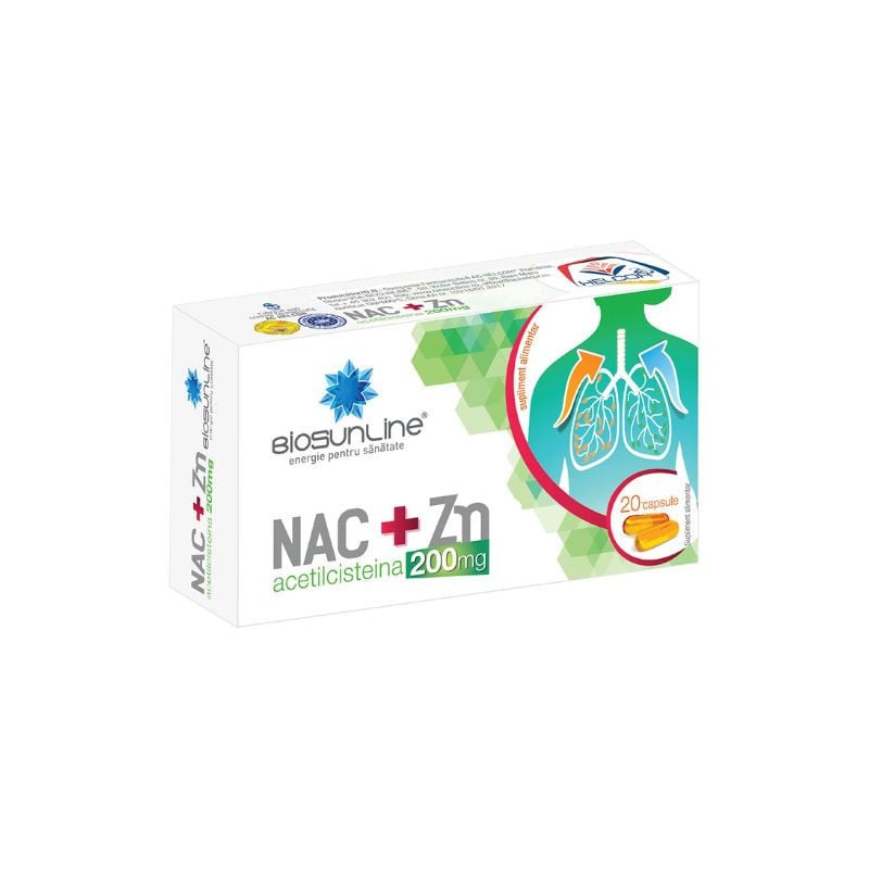 NAC + Zinc 200mg, 20 capsule, Helcor