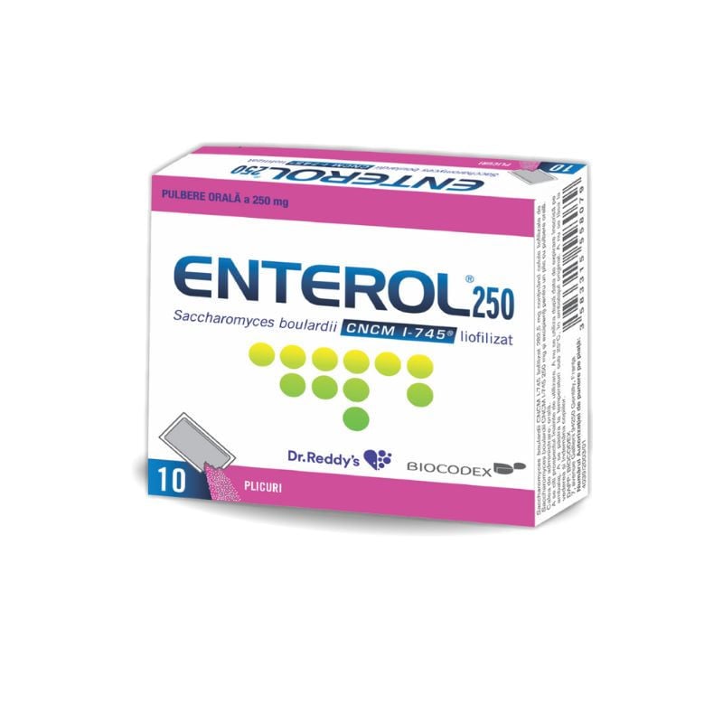 Enterol, 250 mg, 10 plicuri, Dr. Reddys