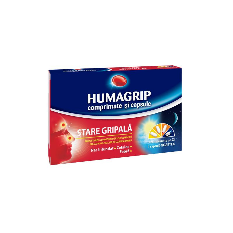 Humagrip, 12 comprimate + 4 capsule