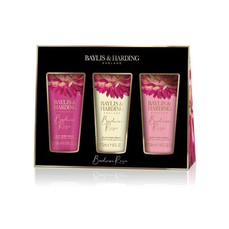 Baylis & Harding Set Boudoire Rose cu parfum de trandafiri, 3 produse, BD223HC