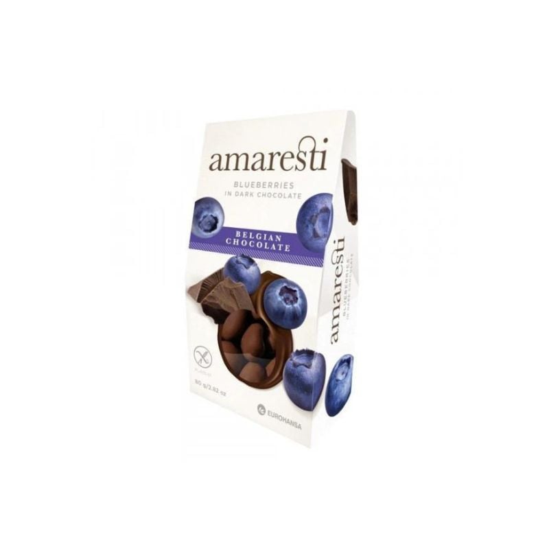 Amaresti Coacaze in ciocolata neagra belgiana, 80g