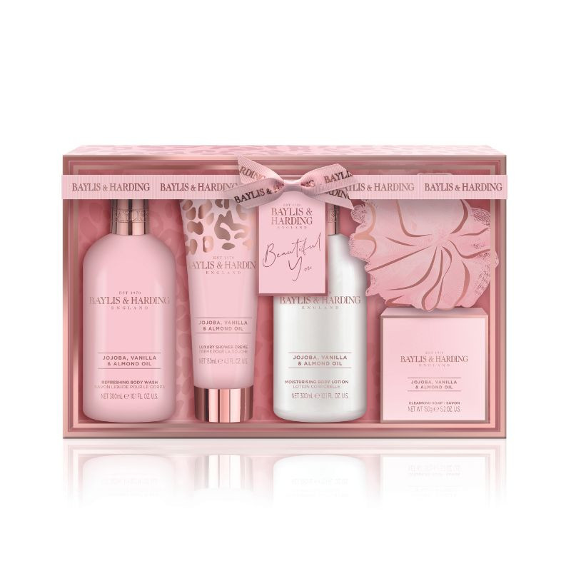 BAYLIS & HARDING Set Jojoba, ulei de vanilie si migdale, 5 piese, BM19JO5PSET