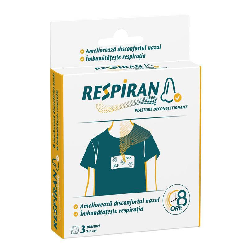 Respiran plasture decongestionant x 3 plasturi