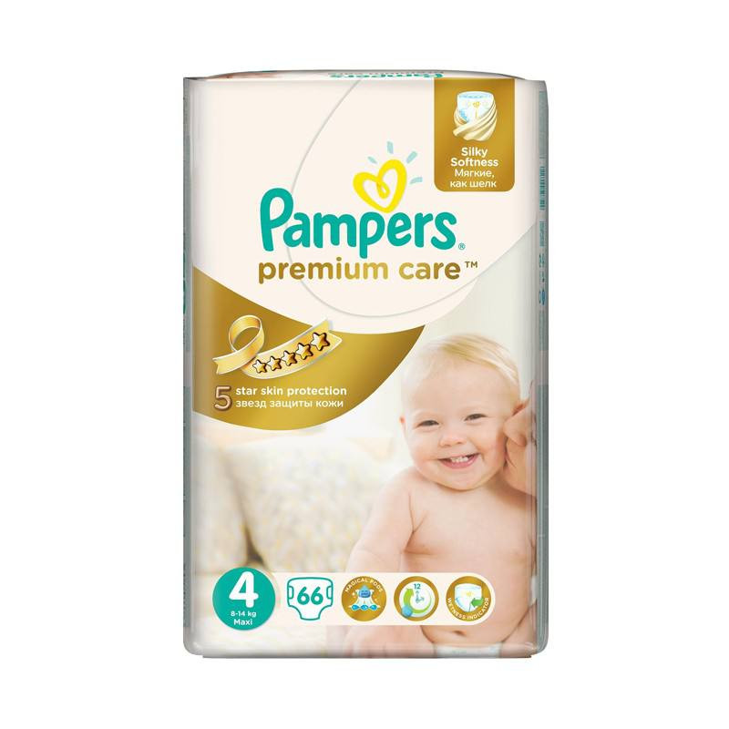 Pampers nr 4, Premium Care, 7-14 kg, 66 bucati