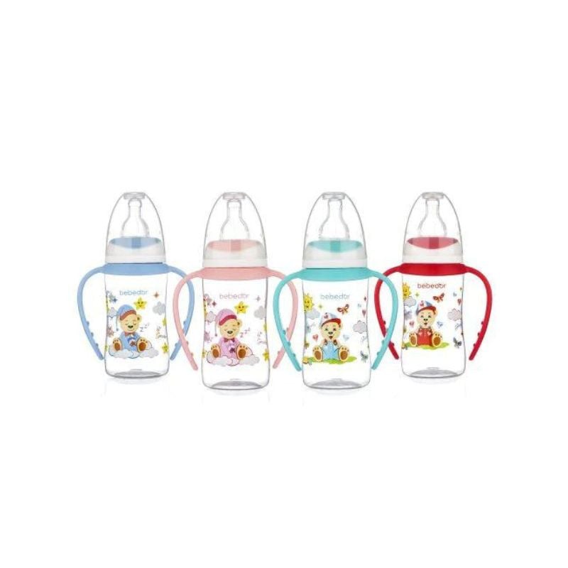 Biberon cu manere 76302 0luni+, 125ml, 1 bucata, Bebe Dor