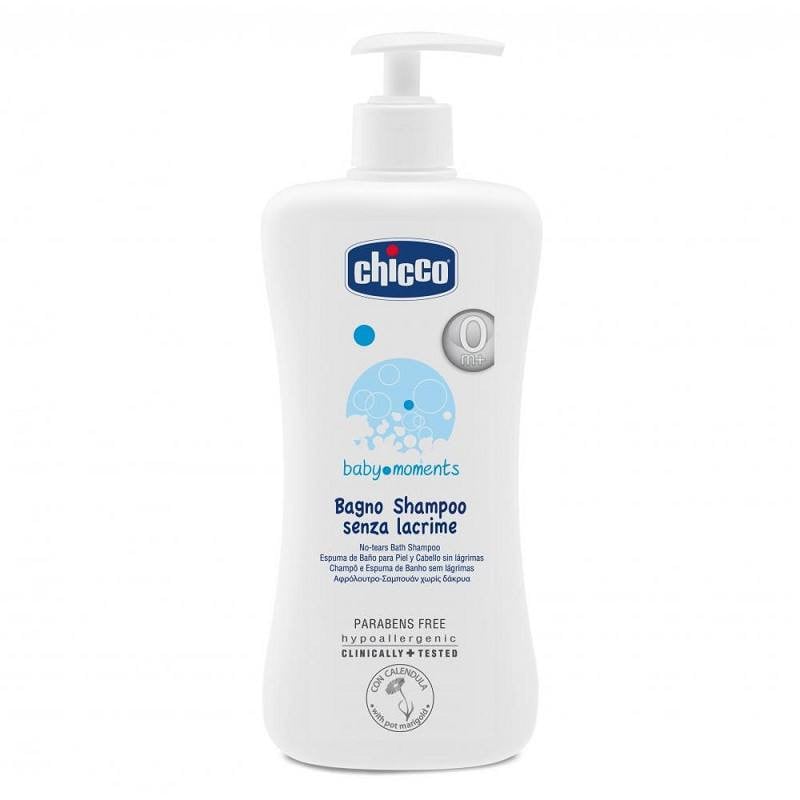 CHICCO Baby Moments șampon fără lacrimi pentru corp și păr, 500 ml, 0 luni+