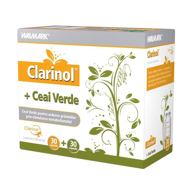 W Clarinol 30cps. + ceai verde x 30cps.