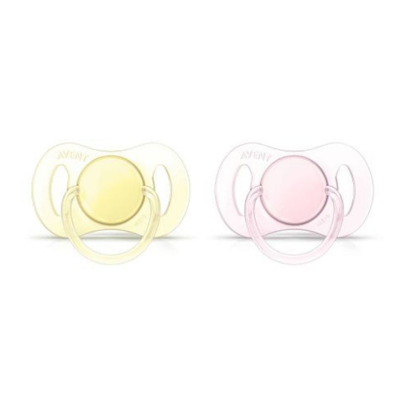 Avent Suzete mini 0-2 luni, transparente, 2 bucati, fete SCF151/02