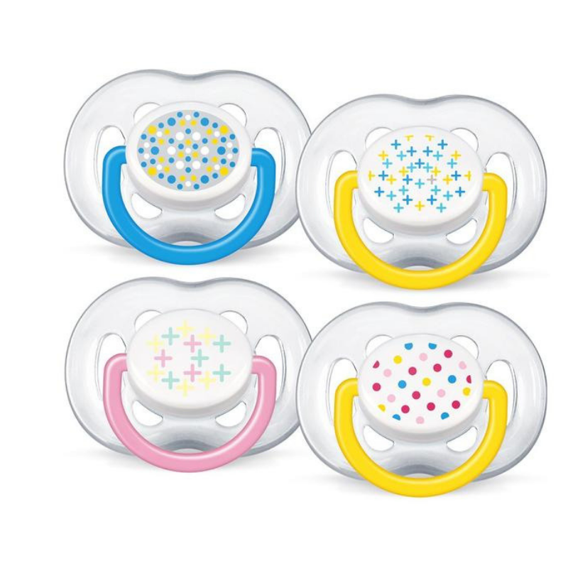Avent Suzete 6-18 luni FreeFlow Contemporane 2 bucati, 0% BPA SCF180/24