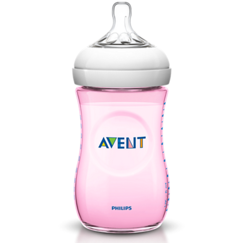 Avent Biberon "NATURAL" PP, 260ML,ROZ SCF694/17