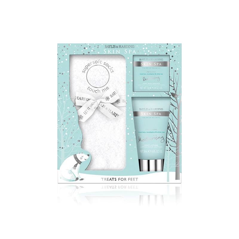 Baylis and Harding Set 3 piese SS18FOOT - Sosete pufoase/ Lotiune picioare 50ml/ Sare baie 25g