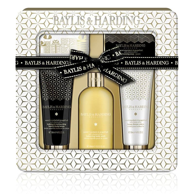 Baylis and Harding Set 5 piese - Sapun lichid 300ml/ Prosop/ Lotiune maini 130ml/ Sapun 150g/ Crema dus 130ml BM18MG5PCTIN
