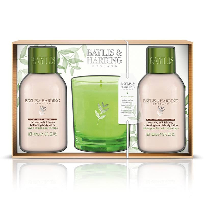 Baylis and Harding Set 3 piese - Lotiune maini si corp 100ml/ Sapun lichid 100 ml/ Lumanare 60gr BM18NT3PCAN