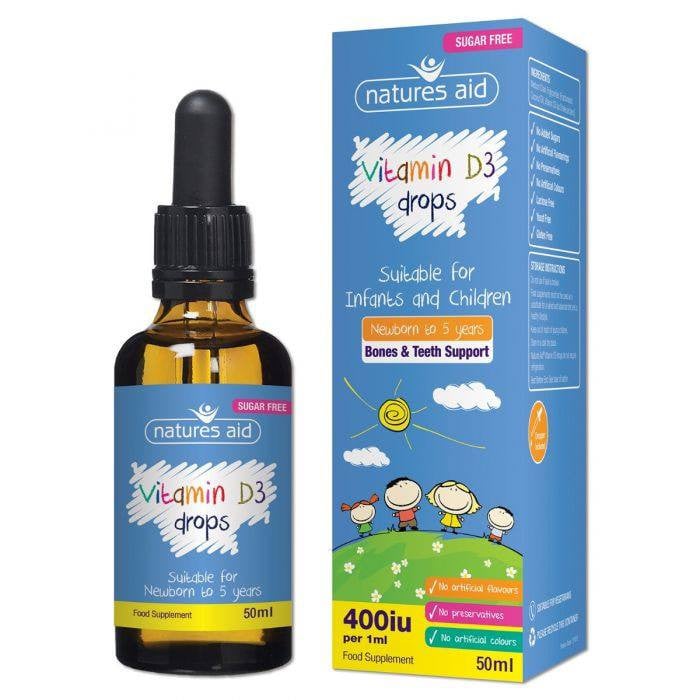 NATURES AID Children's Vit.D3 400 UI, 50 ml