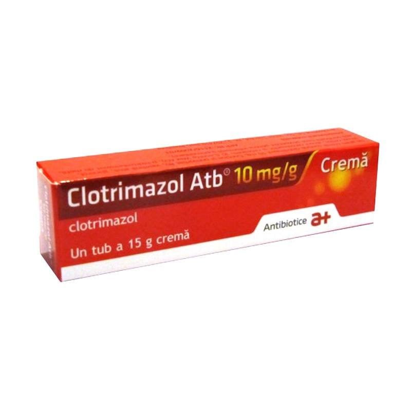 Clotrimazol crema ATB, 10 mg/g, 15 g, Antibiotice SA