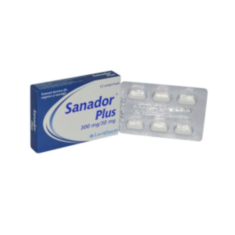 Sanador Plus 300 mg / 30 mg x 12 comprimate