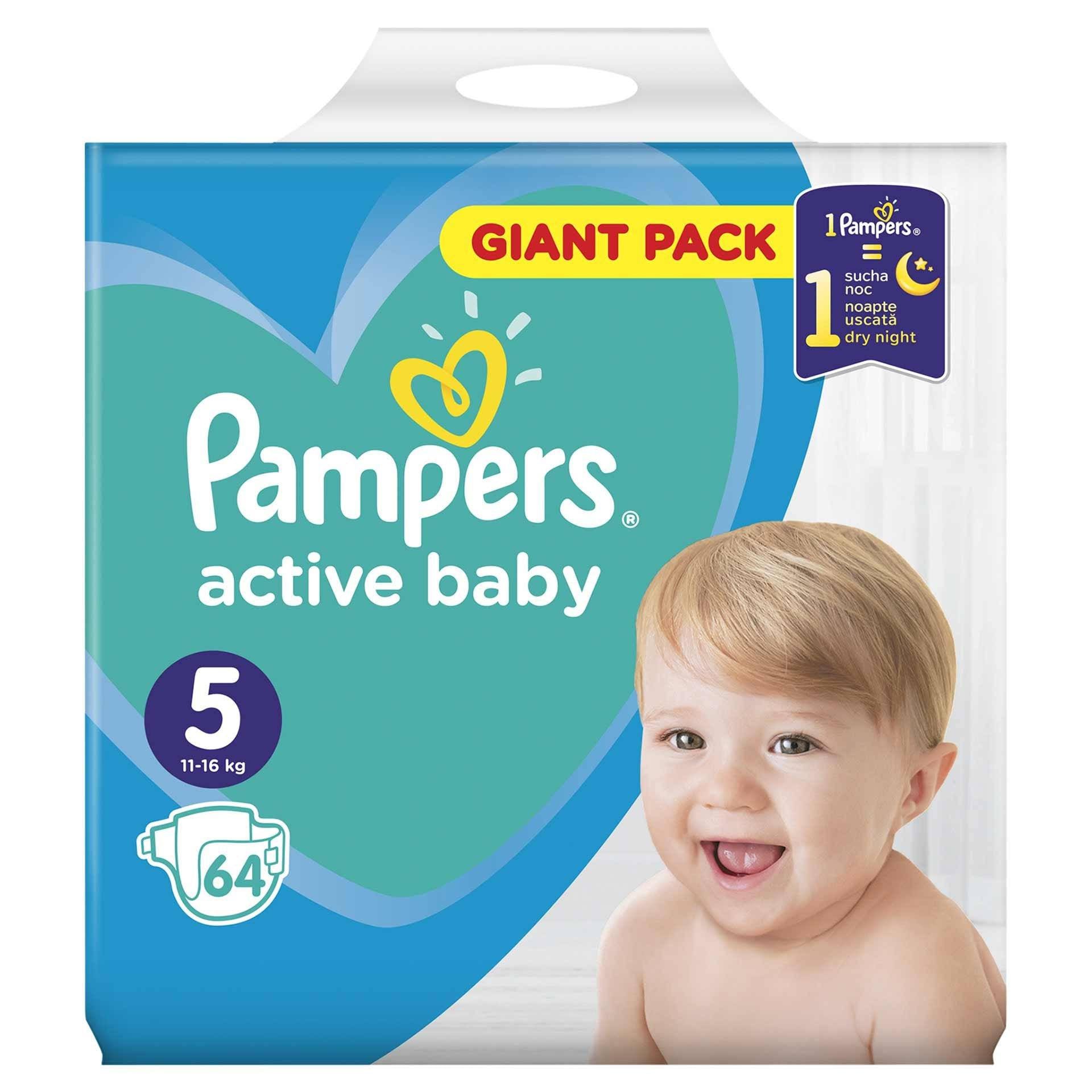 Pampers nr. 5  Junior Active Baby 11-16 kg, 64 buc