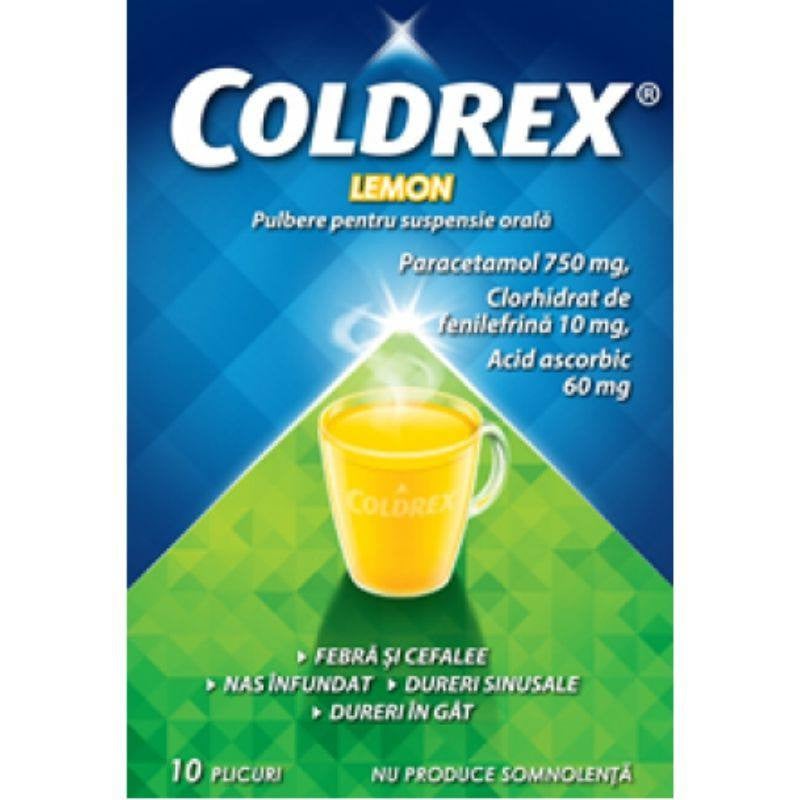 Coldrex Lemon x 10 plicuri x 5 g pulbere pentru solutie orala
