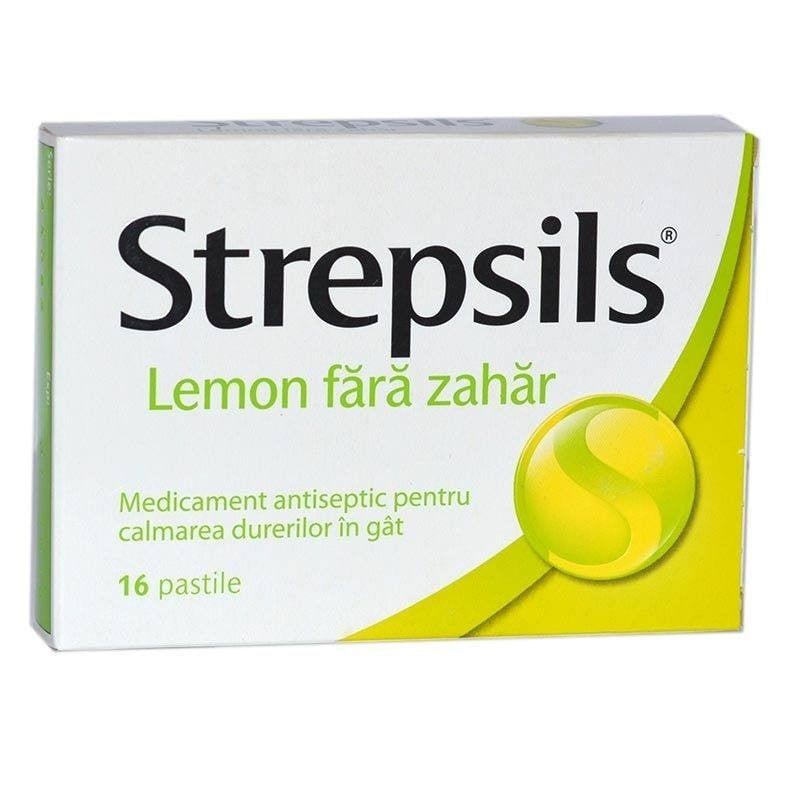 Strepsils lamaie fara zahar, 16 pastile