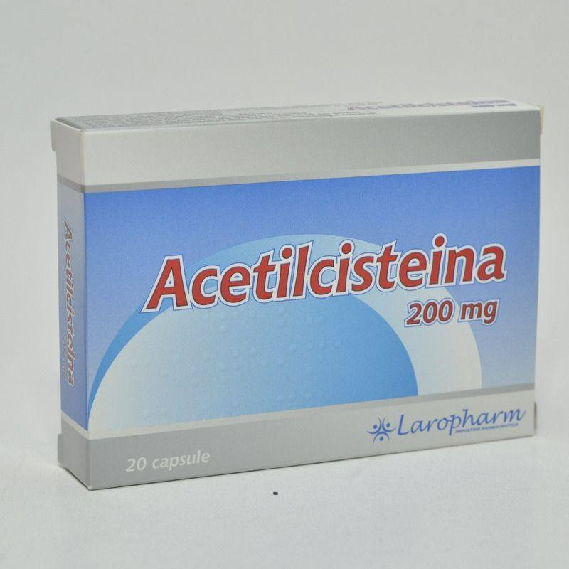 Acetilcisteina 200 mg x 20 capsule  LARO