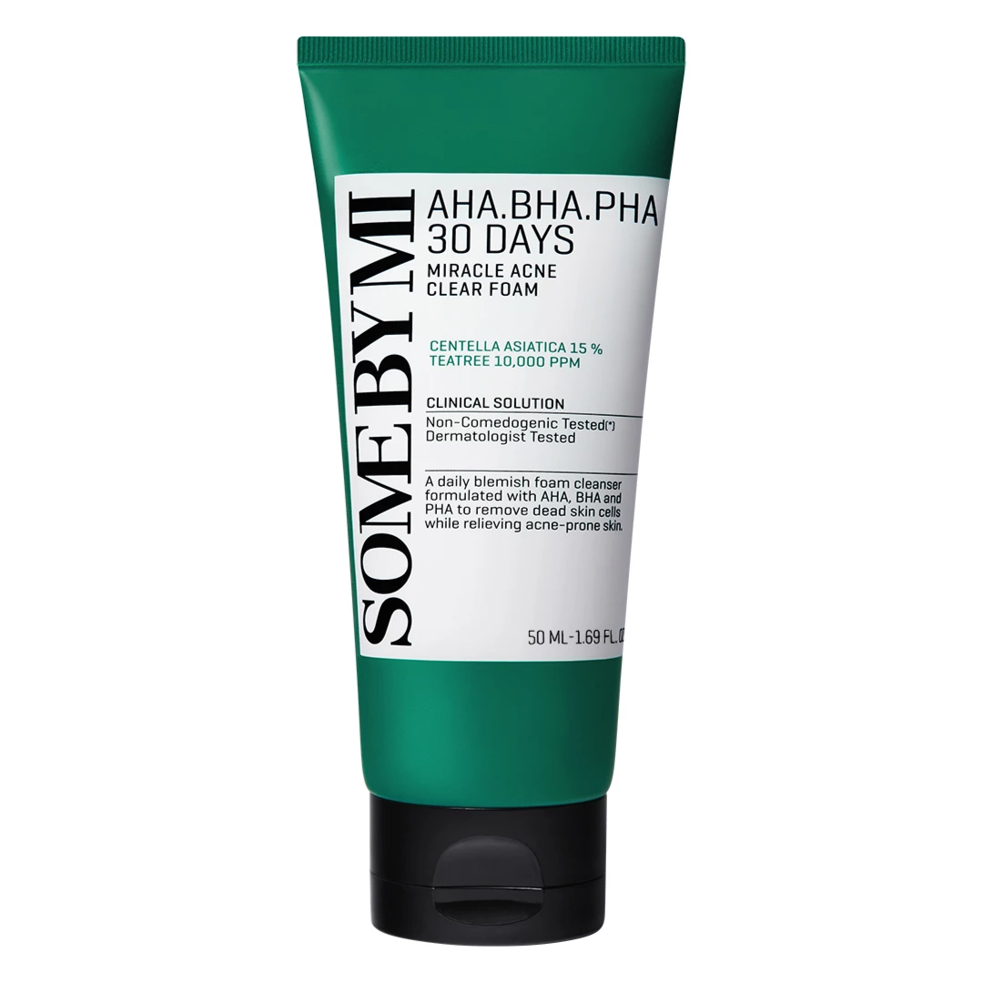 Spuma curatare ten Aha-Bha-Pha 30 Days Miracle Acne Clear Foam, 50ml, Some By Mi