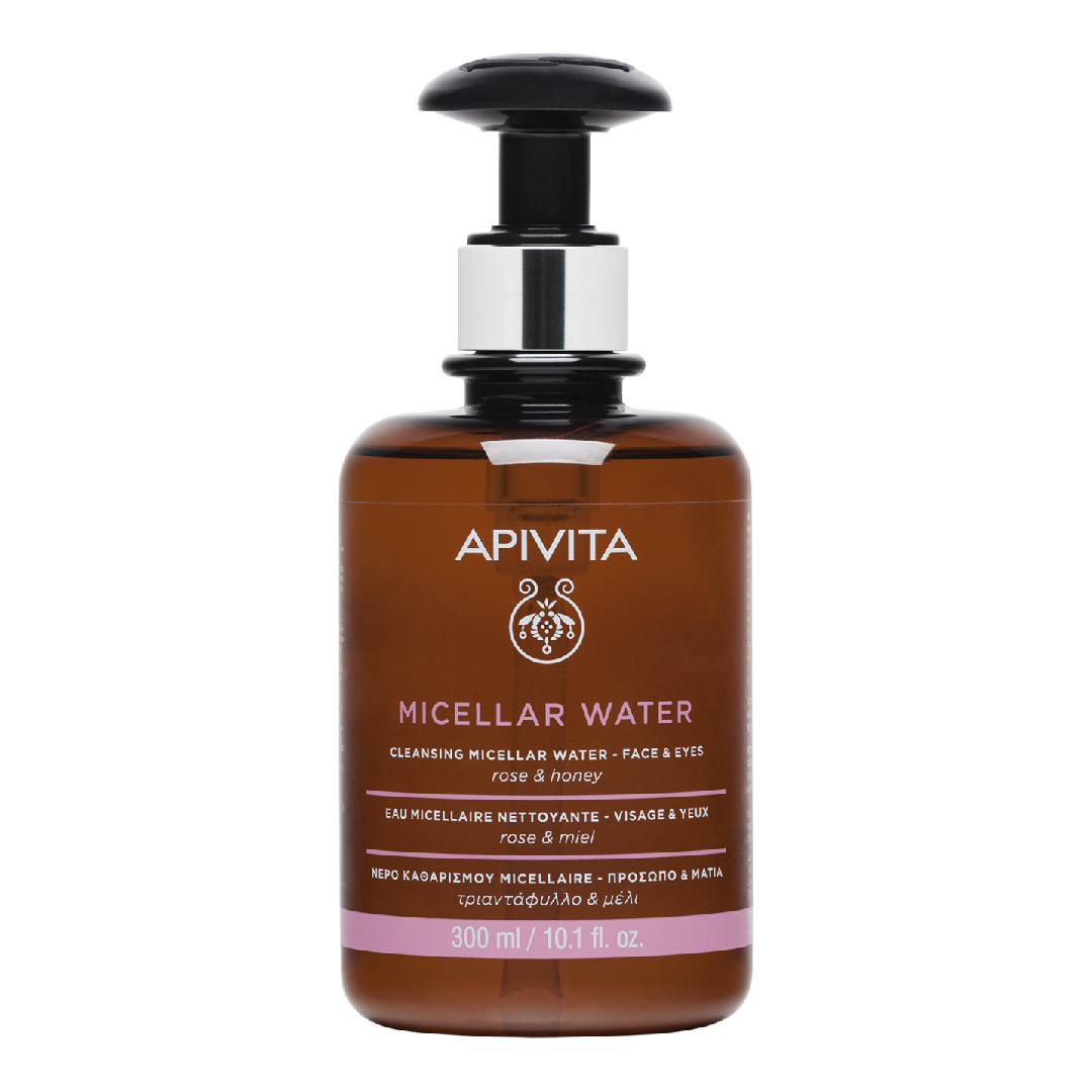 Apa micelara demachianta cu trandafir si miere, 300 ml, Apivita