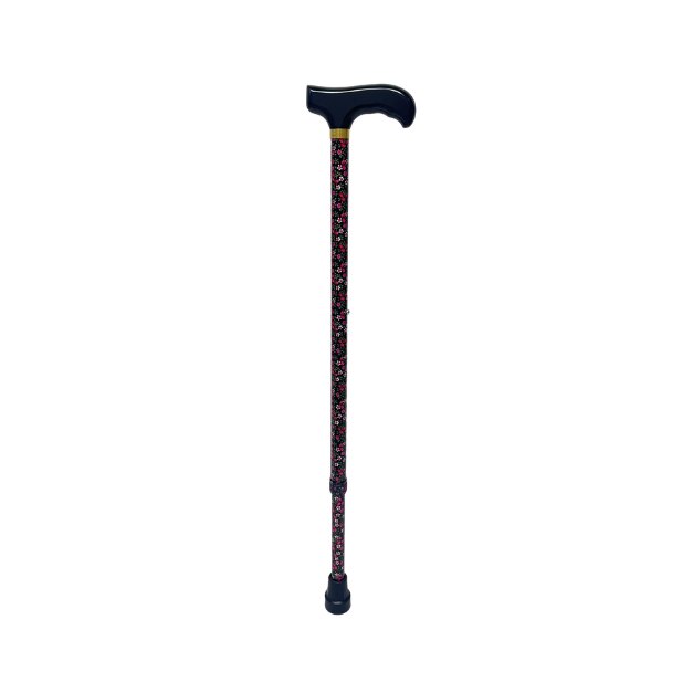 Baston reglabil din aluminiu, Floral Roz, JL920L