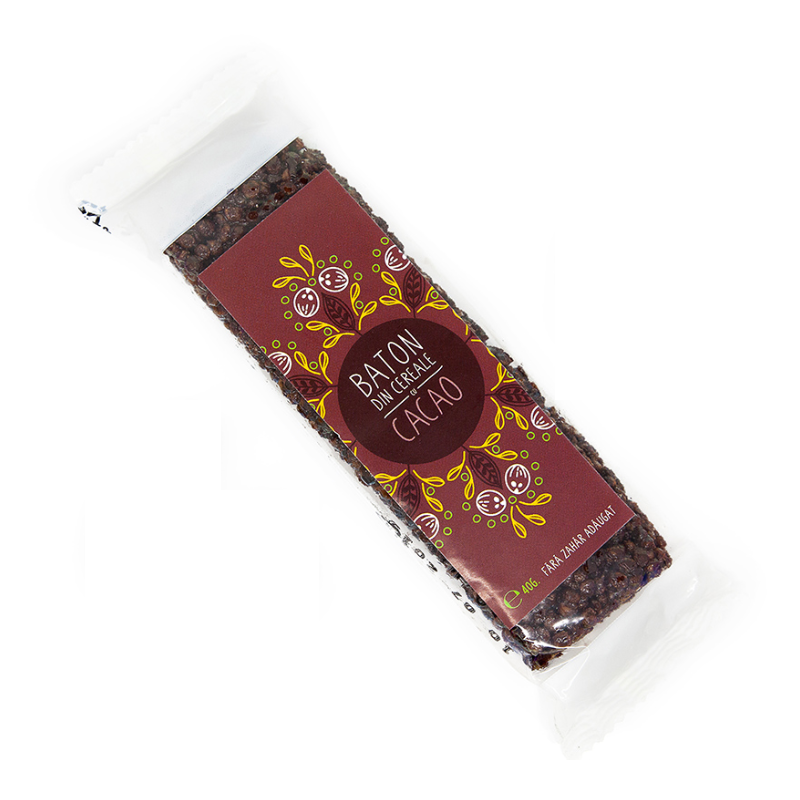 Baton din cereale si cacao, 40 g, Sweeteria