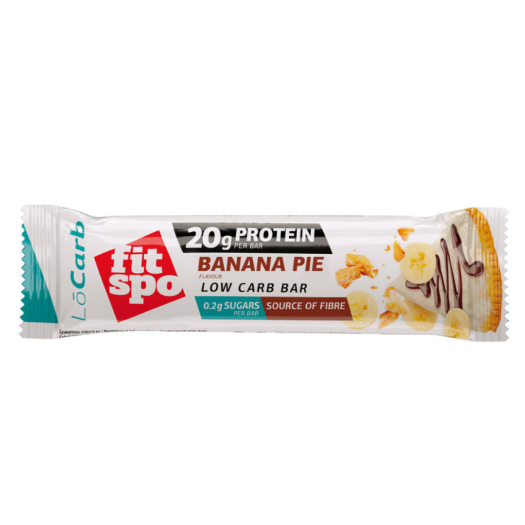 Baton proteic LoCarb Banana Pie 60g, FitSpo