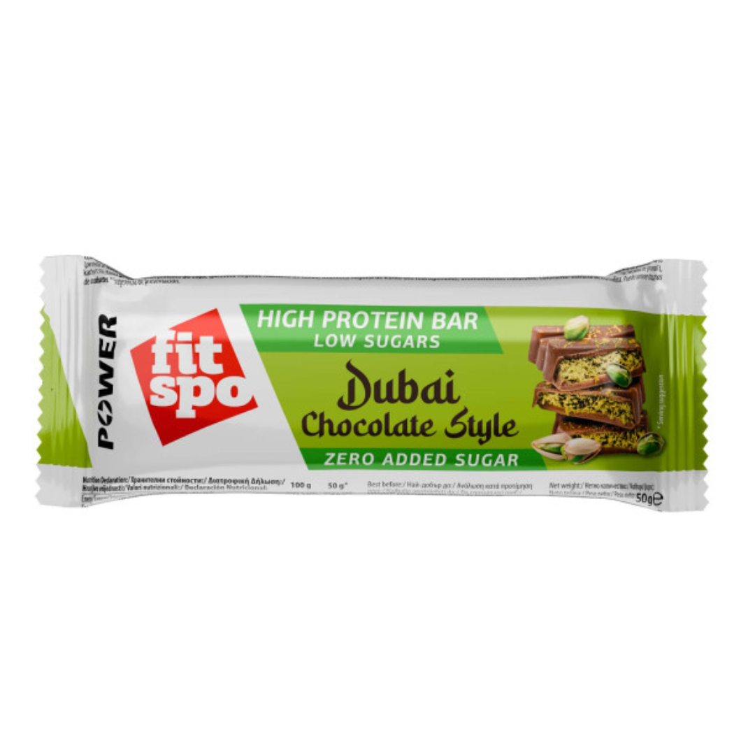 Baton proteic Power Dubai Chocolate, 50g, FitSpo