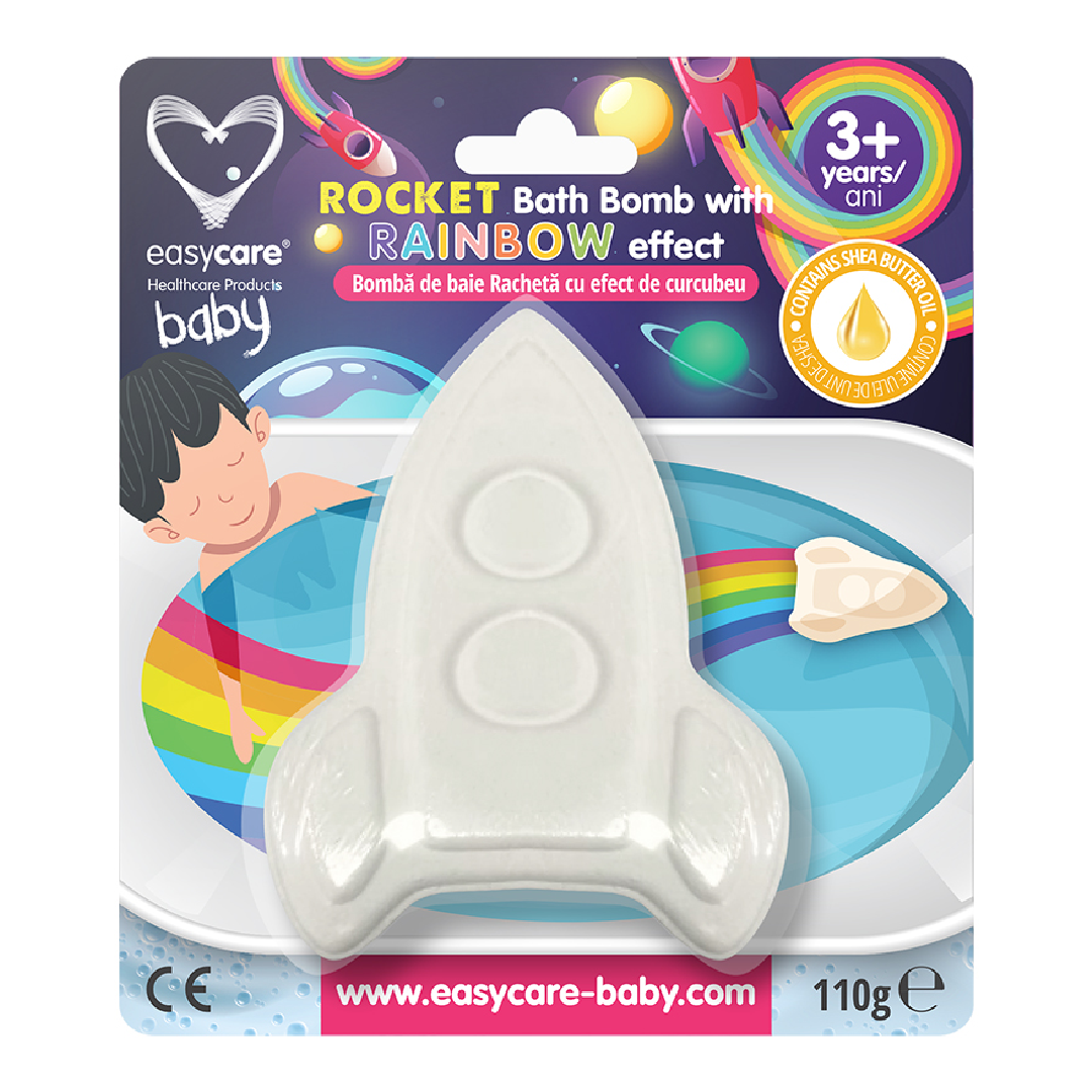 Bomba de baie cu efect de curcubeu, Unicorn,110 g, Easycare Baby