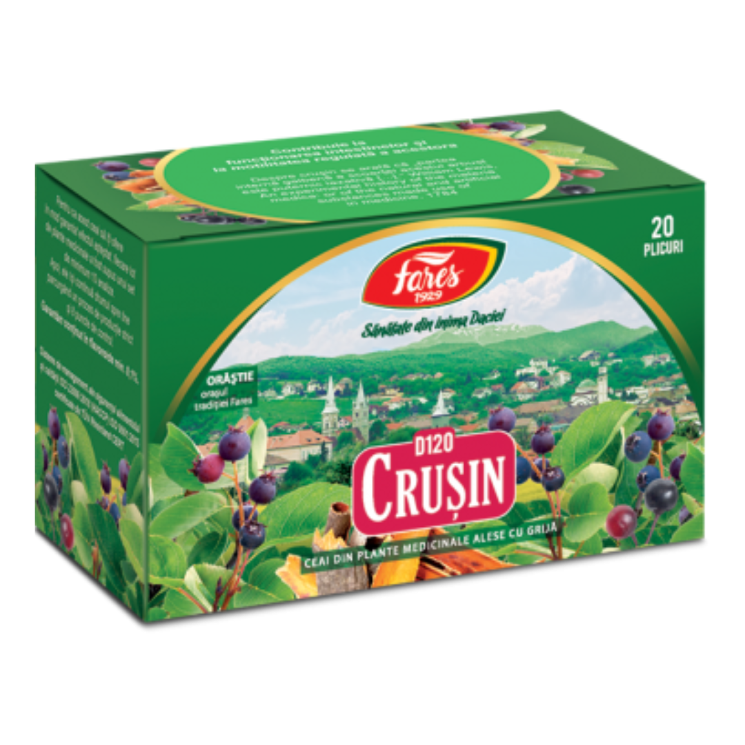 Ceai de scoarță de Crușin, 20 pliculete, Fares