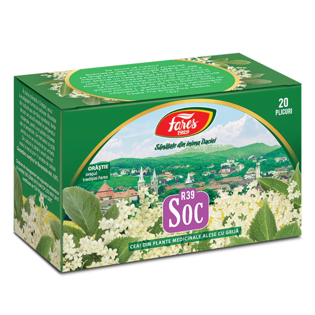 Ceai soc, 20 pliculete, Fares