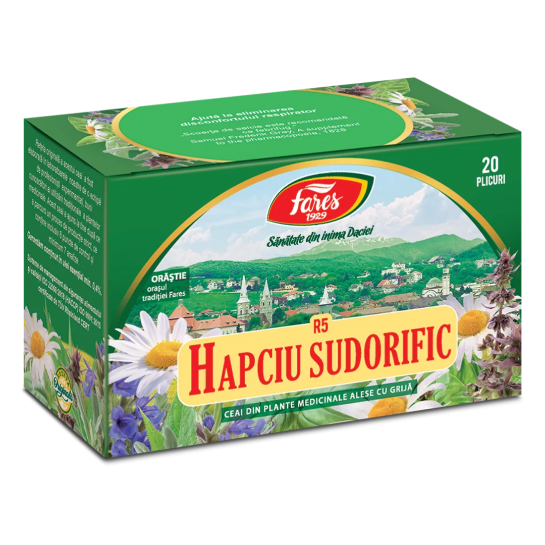 Ceai Hapciu Sudorific, 20 pliculete, Fares