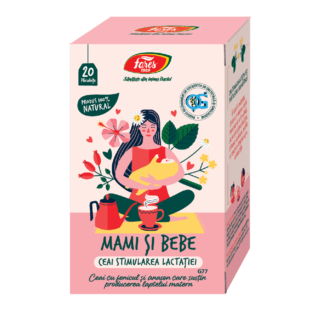 Ceai stimularea lactatiei, 20 pliculete, Fares