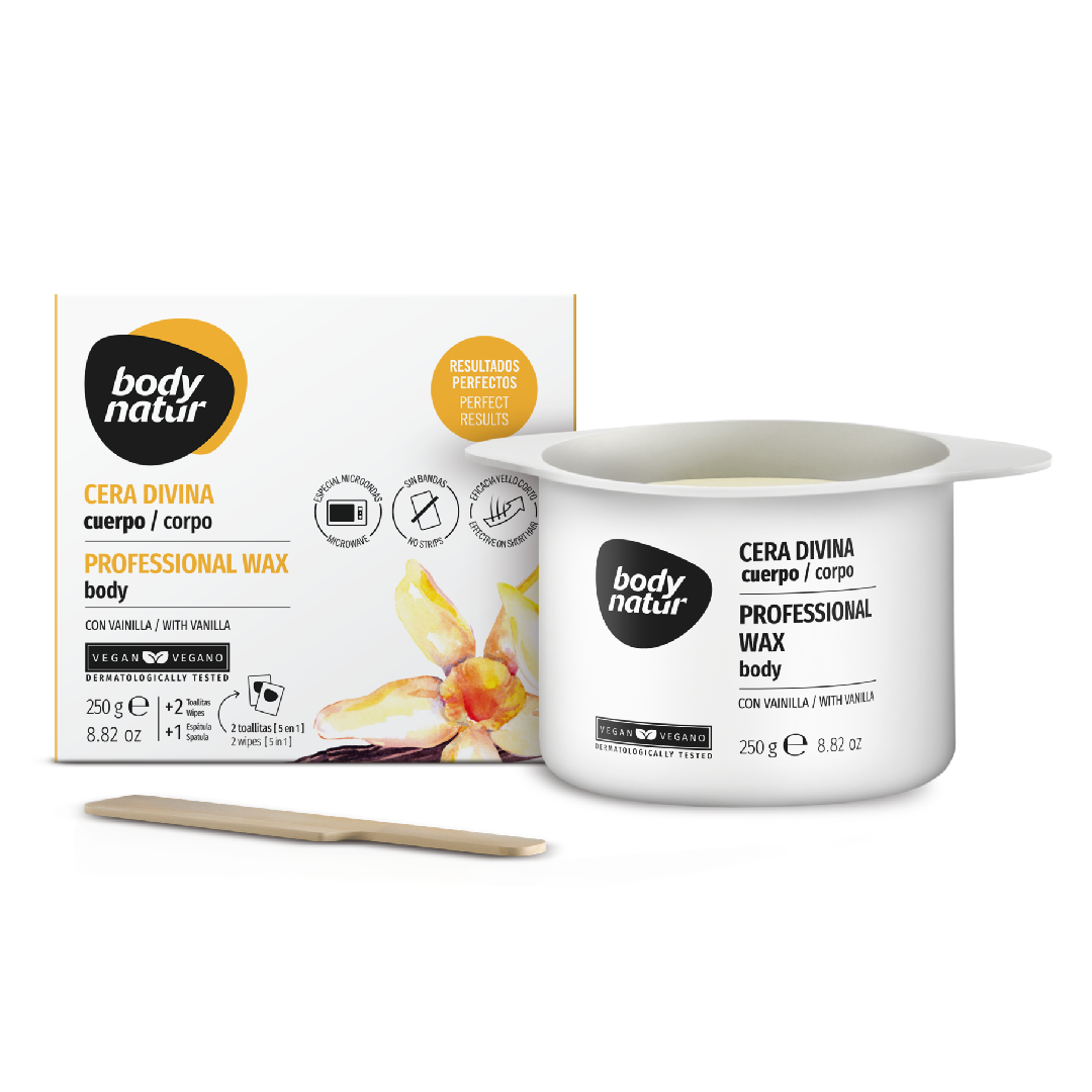 Ceara depilatoare pentru corp, cu parfum de Vanilie, 250g, Body Natur
