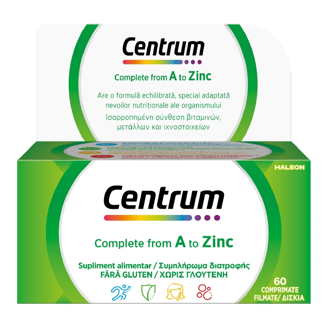 Complet de la A la Zinc, 60 comprimate, Centrum