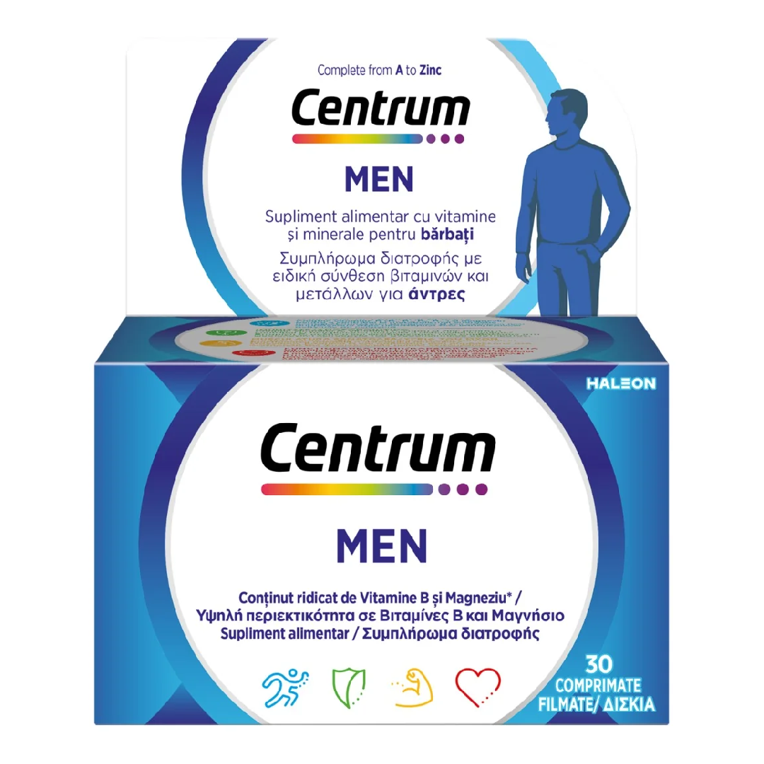 Complet de la A la Z pentru barbati, 30 comprimate, Centrum