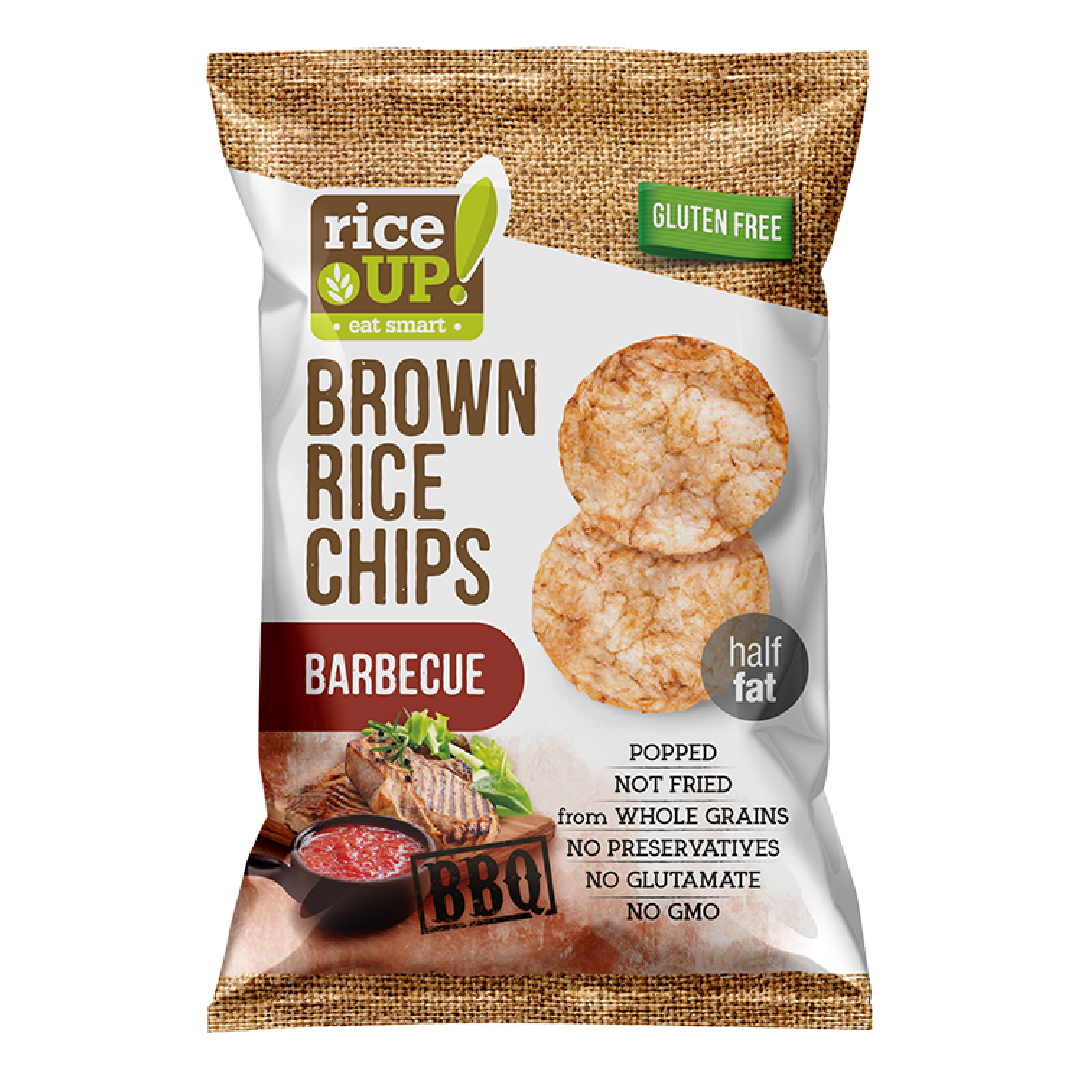 Chips din orez cu barbeque, 60 g, RiceUP