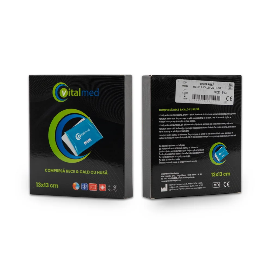 Compresa din gel rece/cald Vitalmed, 13x13