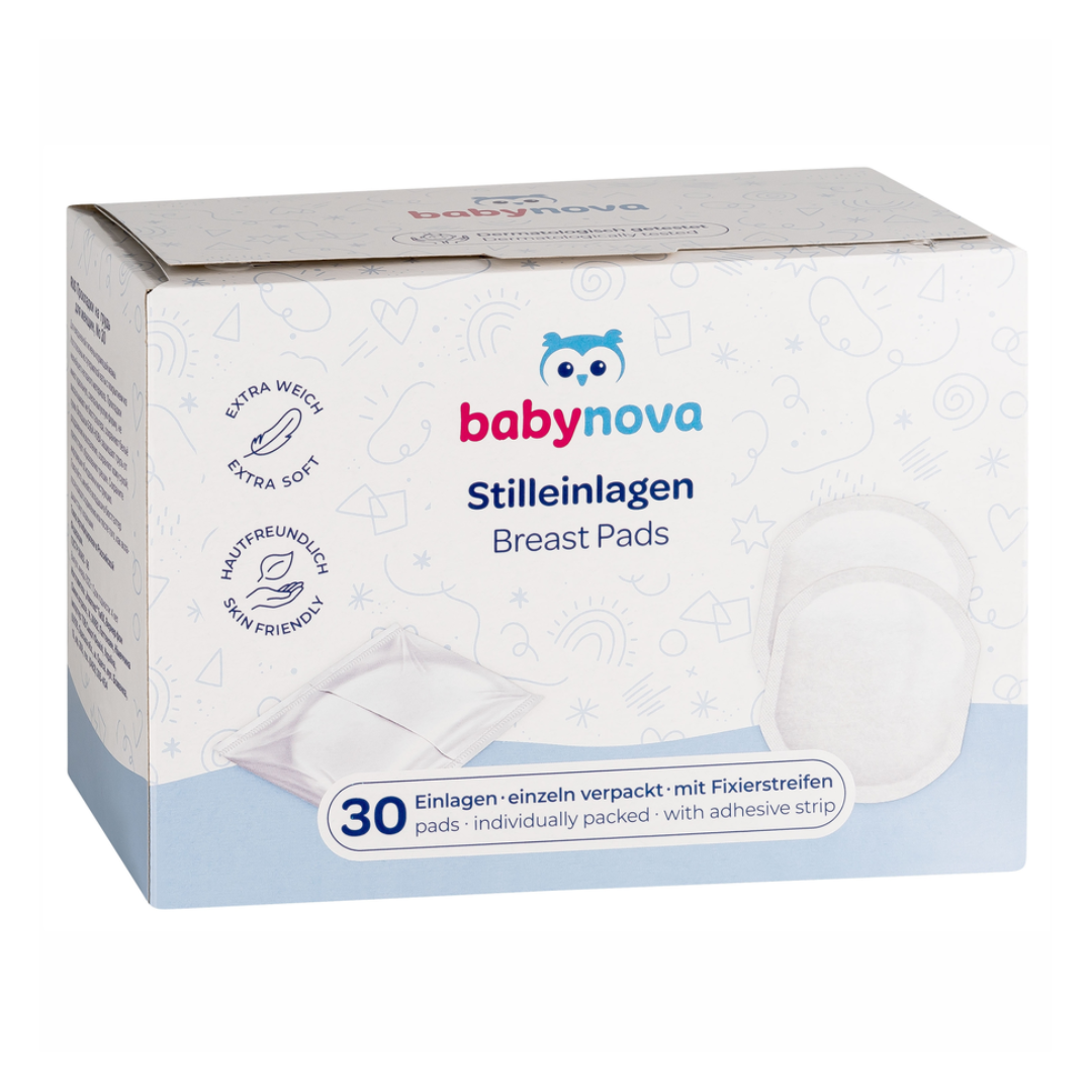 Comprese cu forma anatomica pentru san, 30 bucati, Baby Nova