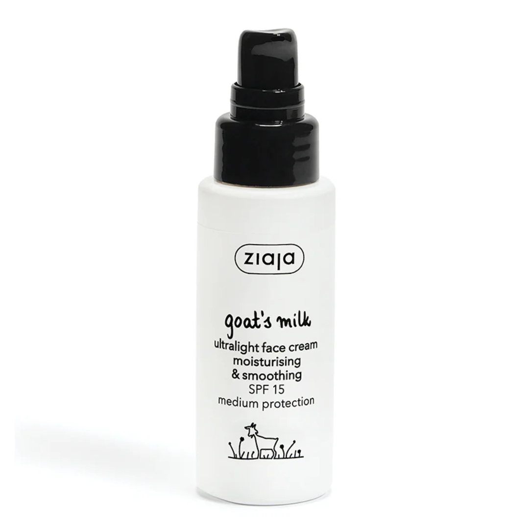 Crema de fata ultralight, SPF 15, Goat's Milk, 50 ml, Ziaja