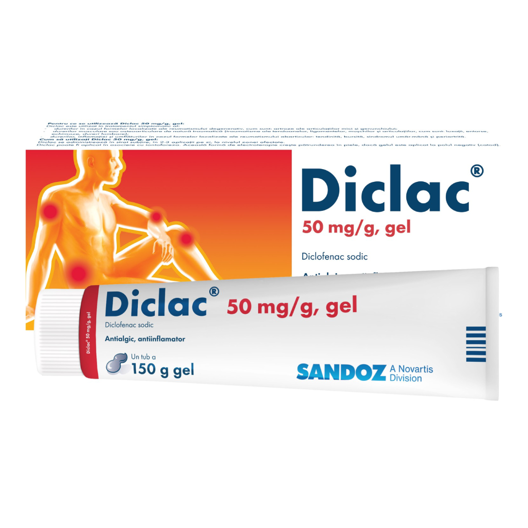 Diclac gel, 50 mg/g, 150 g, Sandoz
