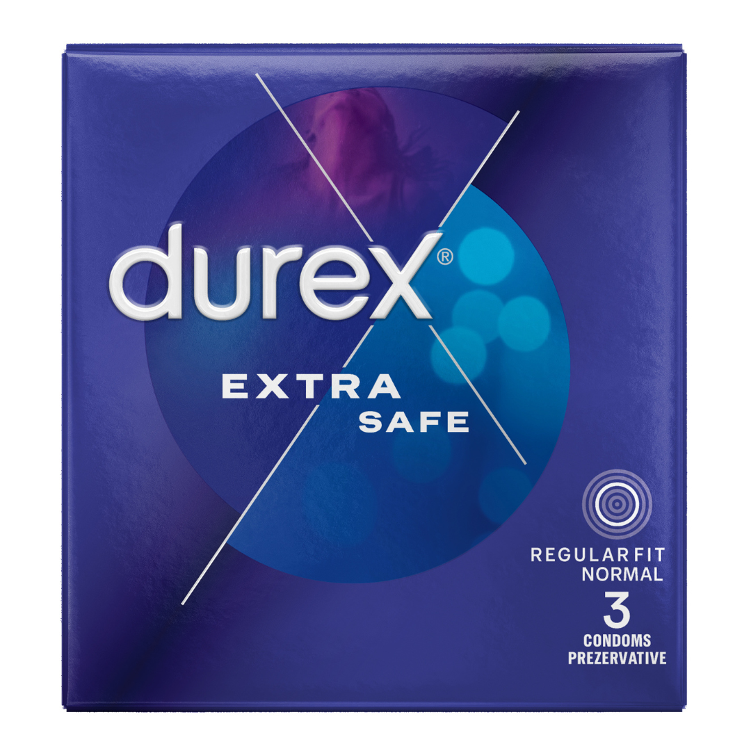 Prezervative Extra Safe, 3 bucati, Durex