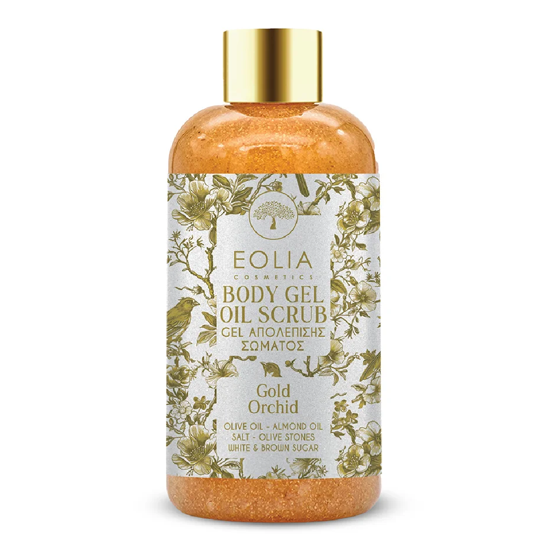 Gel de dus scrub pentru corp, Gold Orhid, 250ml, Eolia