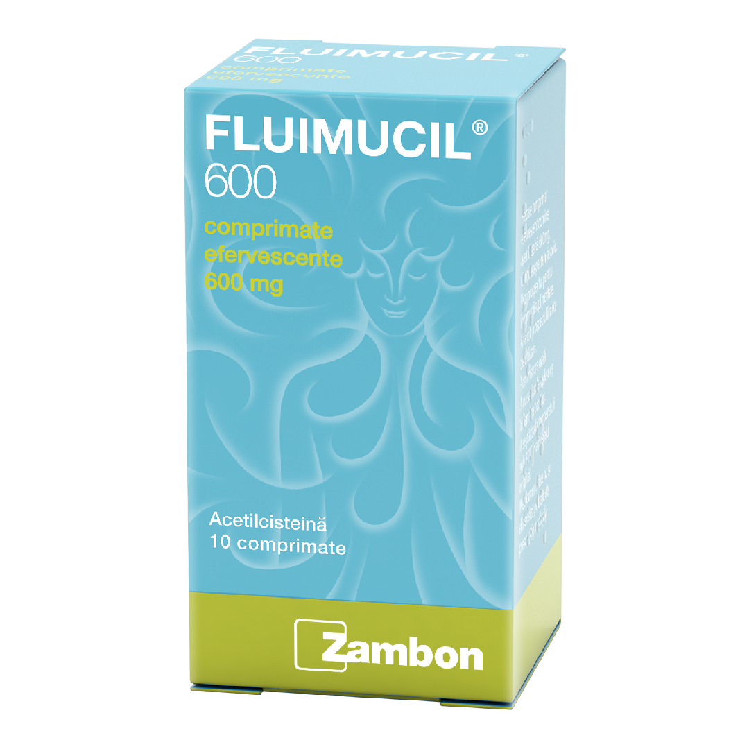 Fluimucil, 600 mg, 10 comprimate efervescente, Dr. Reddy's