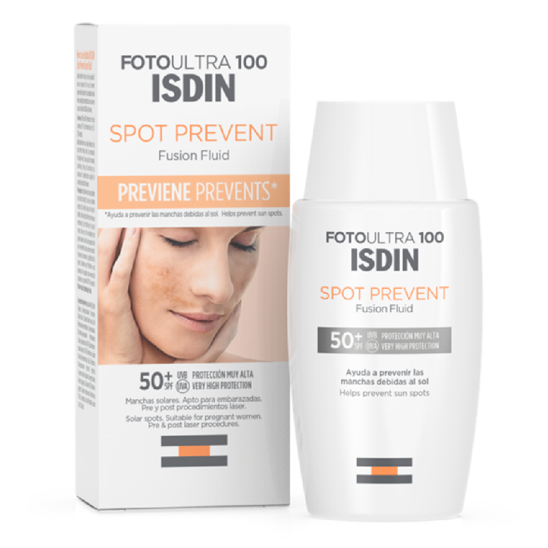 Fluid protectie solara SPF50+, Fotoultra Spot Prevent Fusion Fluid, 50 ml, Isdin