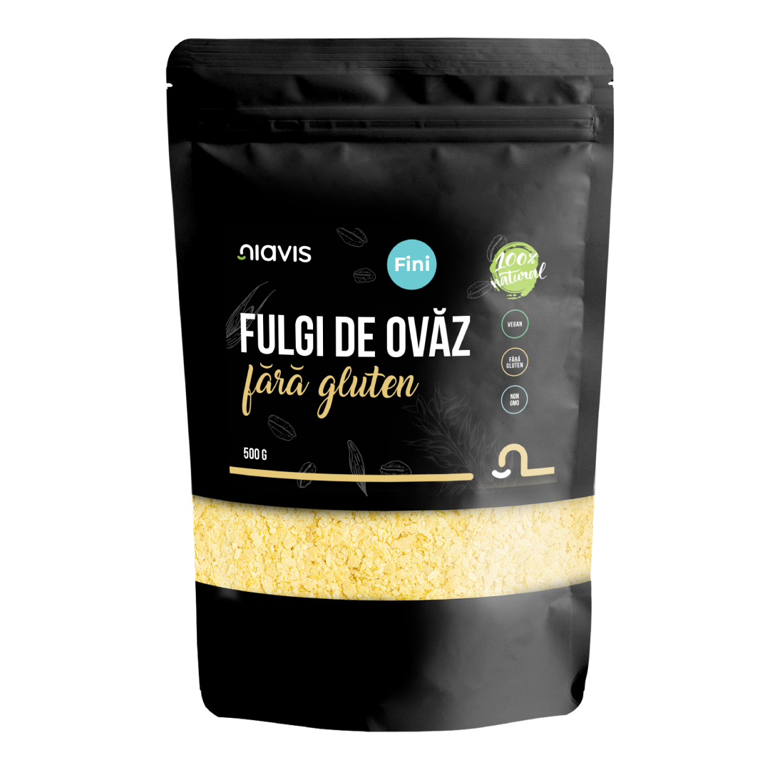 Fulgi de Ovaz fini fara gluten, 500g, Niavis
